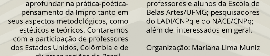 Seminário Improvisação no Teatro: poética-prática-pensamento da Impro