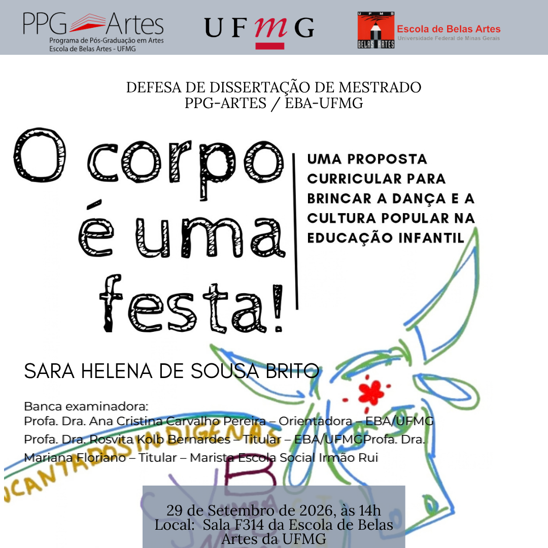 Convite para defesa de mestrado de Sara Helena De Souza Brito